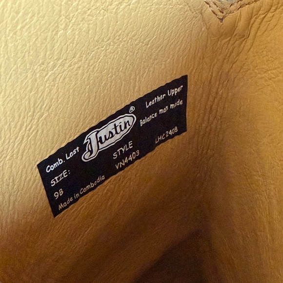 Justin Evelyn Boots White - Picture 10 of 10